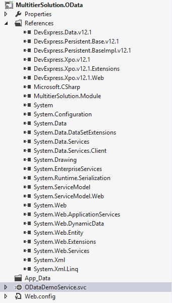 Project overview of ODataService