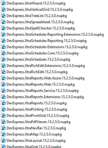 DX-Nuget-Packages in Windows Explorer